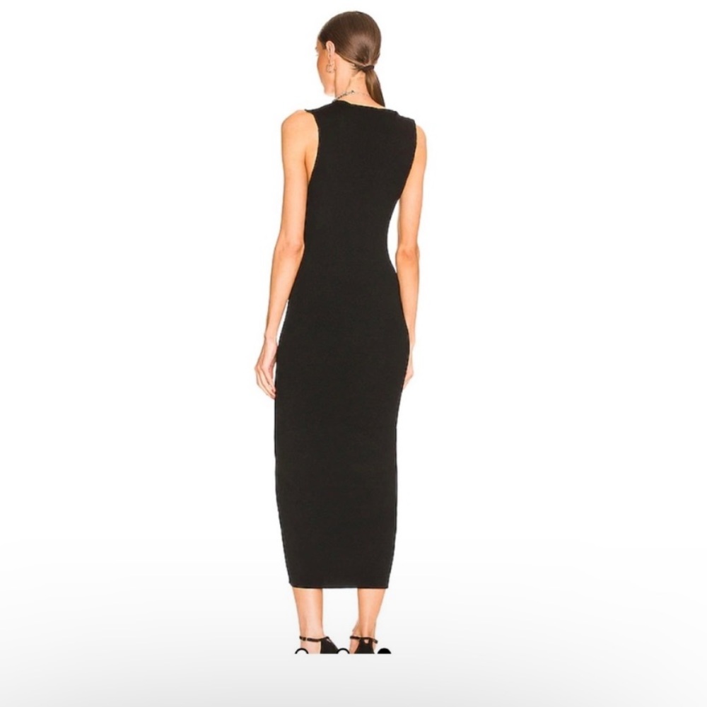 NEW Gauge81 Caesar  black plunge neck midi dress  small S - Picture 2 of 7